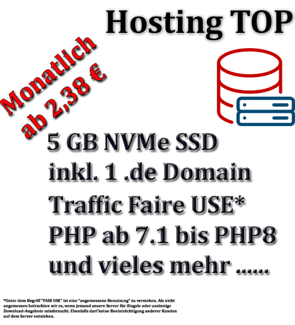 Top angebot Webhosting