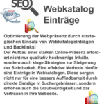 Optimierung der Webpräsenz durch Webkataloge und Backlinks