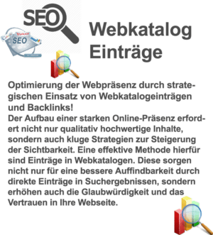Optimierung der Webpräsenz durch Webkataloge und Backlinks