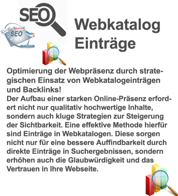Optimierung der Webpräsenz durch Webkataloge und Backlinks