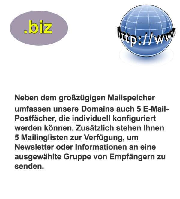 biz-domain Perfekt für die Kommunikation mit Kunden und Partnern. Perfekt für die Kommunikation mit Kunden und Partnern.