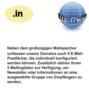 Unser zuverlässiger Service ermöglicht eine einfache Einrichtung von Domain und Emails.
