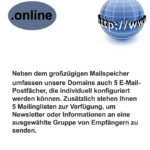 Unser zuverlässiger Service ermöglicht eine einfache Einrichtung von Domain und Emails.